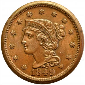 Stany Zjednoczone, 1 cent 1849