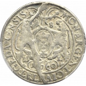 Jan II Kazimierz, Ort 1660, Gdańsk - PCGS AU55 