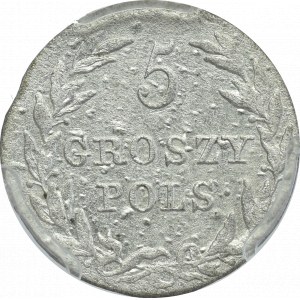 Królestwo Kongresowe, Aleksander I, 5 groszy 1816 Warszawa - PCGS AU58