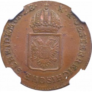 Austria, Franciszek I, 1/4 krajcara 1816 A, Wiedeń - NGC MS62 BN
