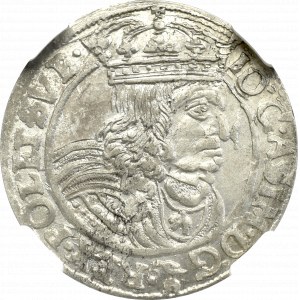 Jan II Kazimierz, Szóstak 1662, Lwów - NGC MS62 