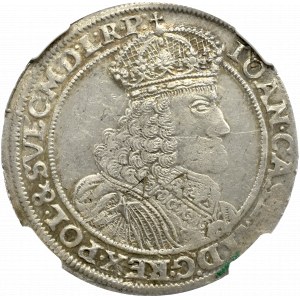 Jan II Kazimierz, Ort 1655 AT, Poznań - NGC AU55