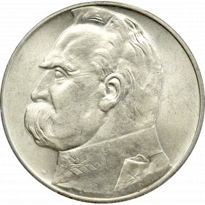  II Rzeczpospolita, 10 złotych 1935, Piłsudski - PCGS MS62