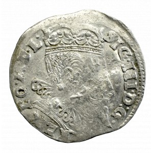 Zygmunt III Waza, Trojak 1596, Wilno - herb Prus i Chalecki 