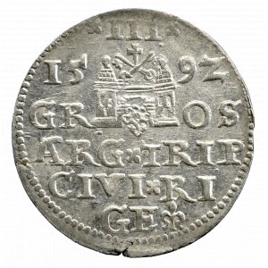 Zygmunt III Waza, Trojak 1592, Ryga 