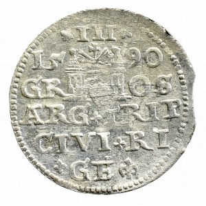 Zygmunt III Waza, Trojak 1590, Ryga