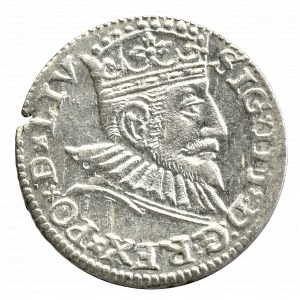 Zygmunt III Waza, Trojak 1593, Ryga - nieopisany D:G•