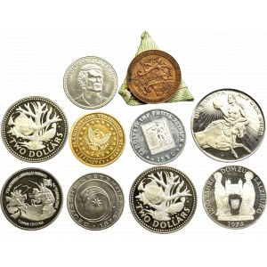 Lot 10 medals and coins including silver