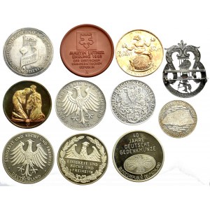 Lot 11 medals and badge including silver