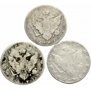 Rosja, Karzyna II, Zestaw 3 x rubel 