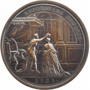 Rosja, Piotr I, medal 1724, koronacja Katarzyny I