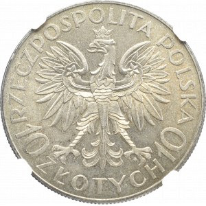 II Rzeczpospolita, 10 złotych 1933, Traugutt NGC MS63