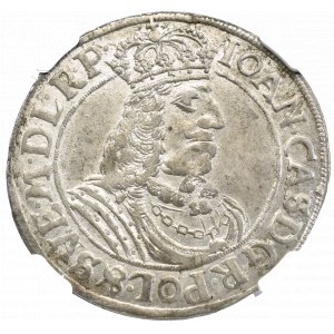 Jan II Kazimierz, Ort 1663, Toruń - NGC MS62 