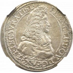 Śląsk, Franciszek Ludwik z Neuburga, 15 krajcarów 1693 LPH, Nysa - NGC AU58