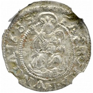 Węgry, denar 1685 KB - NGC MS63