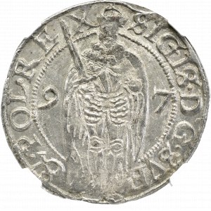 Zygmunt III Waza jako król Szwecji, 1 öre 1597, Sztokholm - NGC MS61 