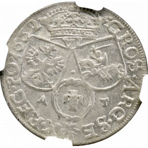 Jan II Kazimierz, Szóstak 1662, Kraków - NGC AU58 