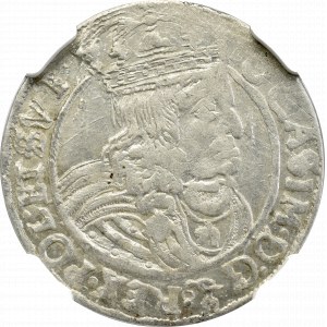 Jan II Kazimierz, Szóstak 1662, Lwów - RE POL NGC AU58 