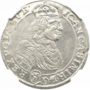 Jan II Kazimierz, Ort 1667, Bydgoszcz - NGC MS61 