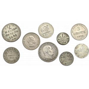Niemcy, zestaw 9 srebrnych monet