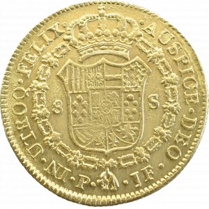 Kolumbia, Karol IV, 8 Escudo 1798 Popayan