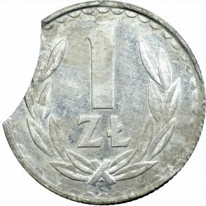 PRL, 1 złoty 1984 destrukt