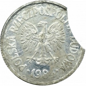 PRL, 1 złoty 1984 destrukt