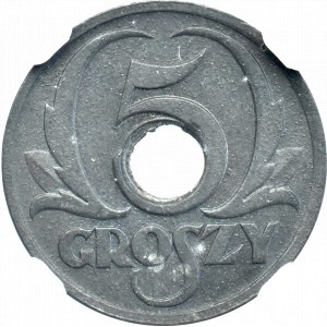 Generalna Gubernia, 5 Groszy 1939 - NGC MS64