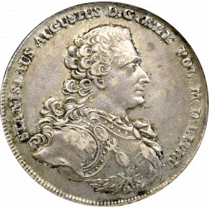 Stanisław August Poniatowski, Talar 1766, Warszawa - NGC AU50 