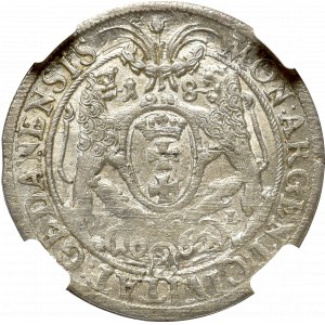 Jan II Kazimierz, Ort 1662, Gdańsk - NGC MS64 
