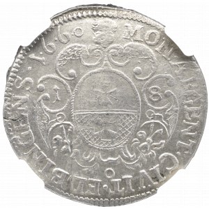 Jan II Kazimierz, Ort 1660, Elbląg - NGC UNC 