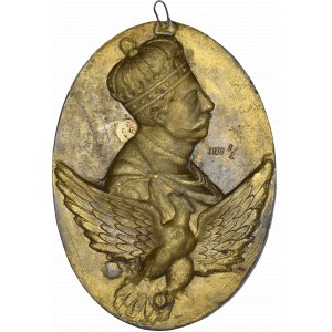 Polska, Plakieta pamiątkowa Jan III Sobieski 1908 - wymiary 24x33 cm