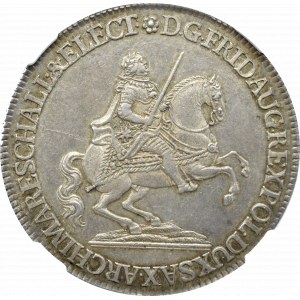 August III Sas, 1/2 talara 1742, Drezno - NGC AU58 