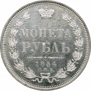 Rosja, Mikołaj I, Rubel 1854 СПБ-HI 