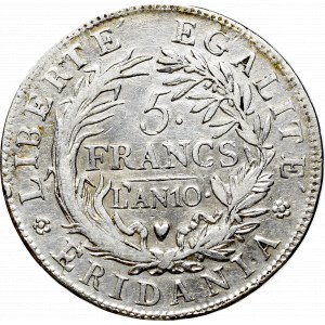 Francja, 5 Franków 1801 Republika Subalpejska