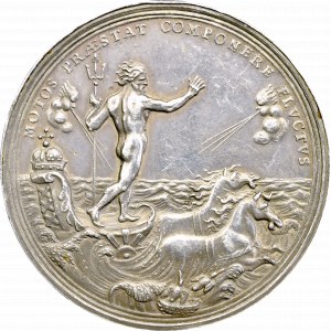 Holandia, Medal 1696 Neptun na łodzi