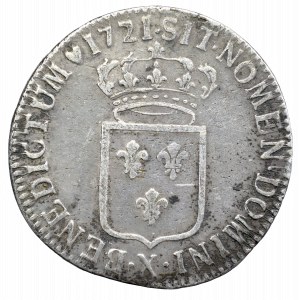 France, Louis XV, 1/3 Ecu 1721 Amiens