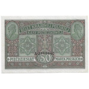 Polska, Generalne Gubernatorstwo, 50 marek polskich 9.12.1916; jenerał, seria A