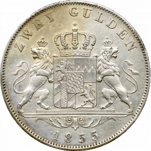 Germany, Bayern, Maximilian II, 2 gulden 1855