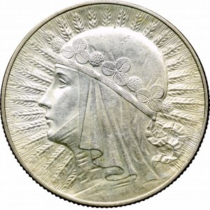 II Rzeczpospolita, 5 złotych 1933, Głowa kobiety