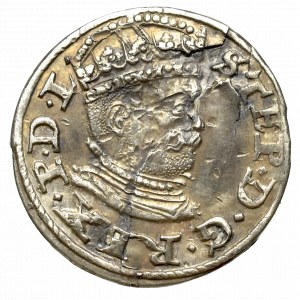 Stefan Batory, Trojak 1586, Ryga - ciekawy destrukt