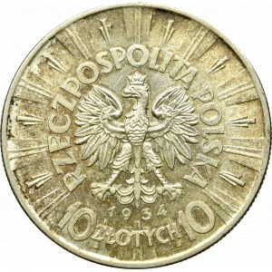 II Rzeczpospolita, 10 złotych 1934, Piłsudski