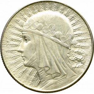 II Rzeczpospolita, 5 złotych 1934, Głowa kobiety