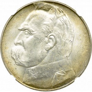 II Rzeczpospolita, 10 złotych 1939, Piłsudski - NGC MS63