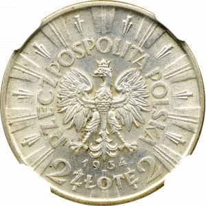 II Rzeczpospolita, 2 złote 1934, Piłsudski - NGC MS60
