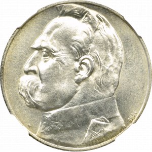 II Rzeczpospolita, 5 złotych 1934, Piłsudski, Strzelecki - NGC MS63
