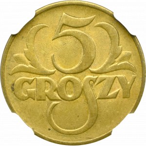 II Rzeczpospolita, 5 groszy 1923 - NGC MS64