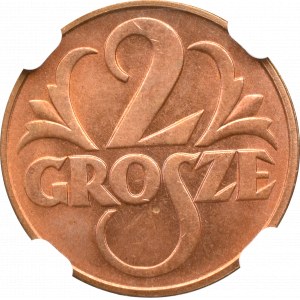 II Rzeczpospolita, 2 grosze 1937 - NGC MS66 RD