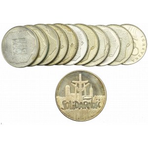 PRL, Zestaw 12 srebrnych monet 