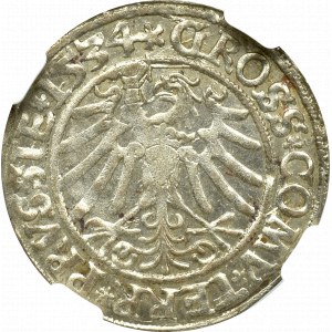 Zygmunt I Stary, Grosz 1534, Toruń - NGC AU58 